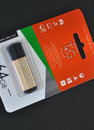 Usb-накопитель флешка на 64gb t&g vega series 121 gold