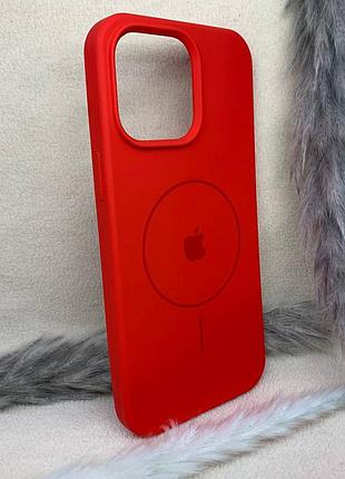 Чохол м'який iphone 14 pro max magsafe softtouch протиударний червоний