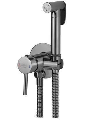 Гигиенический душ со смесителем скрытого монтажа mone deluxe 3225350gr gun grey