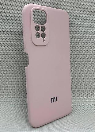 Чехол с логотипом для xiaomi redmi note 11s | противоударный | soft touch | пудровий