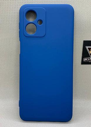 Motorola g54 softtouch silicone противоударный чехол софт тач синий
