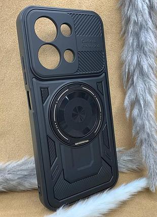 Чехол противоударный xiaomi redmi 15c eu ring magsafe с кольцом черный