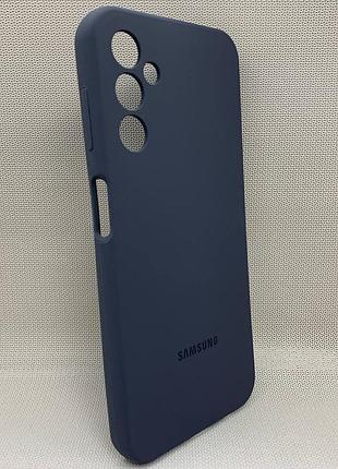 Чехол с логотипом для samsung galaxy a14 противоударный | soft touch | серый