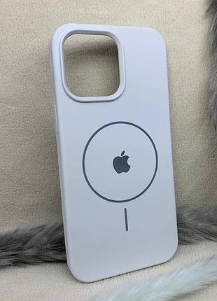 Чохол м'який iphone 14 pro max magsafe softtouch протиударний білий