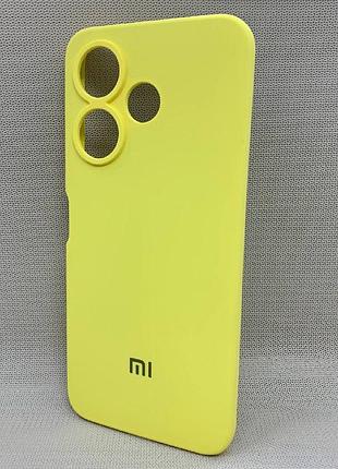Чохол з логотипом для xiaomi redmi 13 | протиударний | soft touch | жовтий