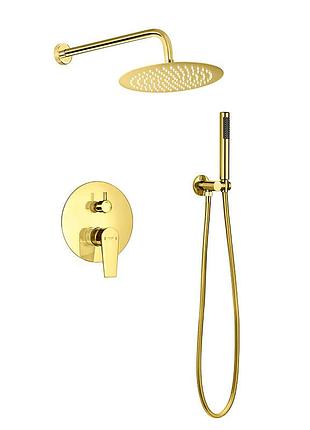 Душевой смеситель mone deluxe скрытого монтажа 8302382g tgold