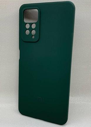 Чехол с логотипом для xiaomi redmi note 11 pro | противоударный | soft touch | зеленый