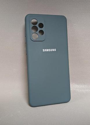 Чохол для samsung galaxy a72 / самсунг гелаксі а72, силіконовий, матовий, з логотипом, сірий