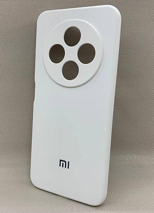 Чехол с логотипом для xiaomi redmi 14c 4g | противоударный | soft touch | белый
