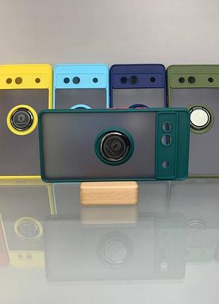 Чохол накладка для google pixel 7a goospery ring magnet зелений