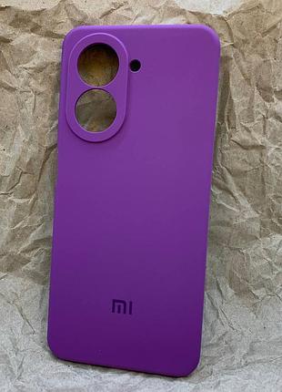 Чехол с логотипом для xiaomi redmi a5 / poco c71 | противоударный | soft touch | сливовый