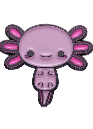 Значок милый розовый аксолотль морской брошь axolotl ambystomidae pink амфибия морские животные minecraft