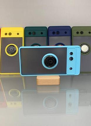 Чехол накладка для google pixel 7a goospery ring magnet голубой