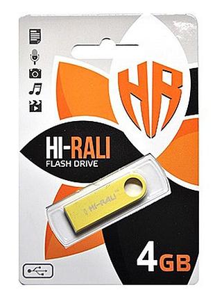 Usb-накопитель флешка на 4gb hi-rali shuttle series gold