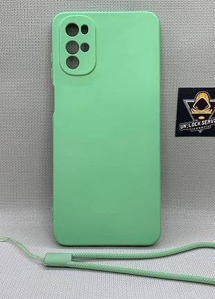 Motorola g22 softtouch silicone противоударный чехол софт тач мятный