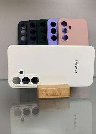 Samsung galaxy s25 plus | протиударний чохол з логотипом | soft touch | білий