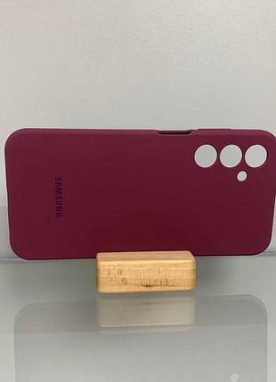Samsung m35 | противоударный чехол с логотипом | soft touch | бордовый