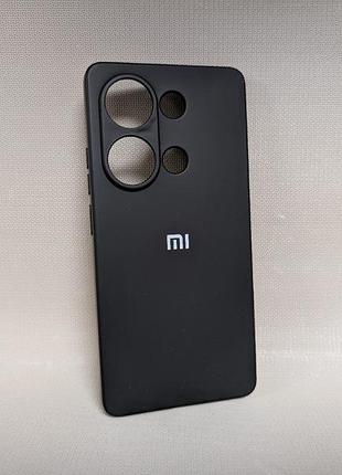 Чехол для xiaomi poco x6 / сяоми поко х6, силиконовый, матовый, чёрный, с логотипом