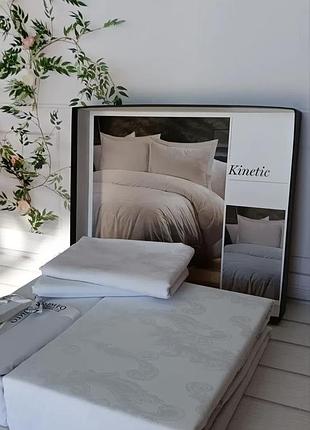 Постельное белье сатин жаккард romeo home евро размер 200 на 220 см kinetic