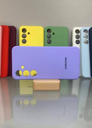 Samsung galaxy s24 plus | протиударний чохол з логотипом | soft touch | лавандовий