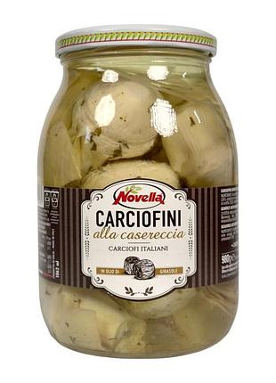 Артишоки novella цели в оливковом масле carciofini interi con olio extravergine, 980 г