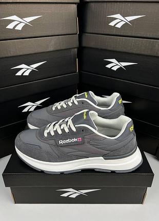 Чоловічі кросівки reebok classic grey white yellow