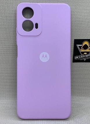 Motorola g34 softtouch silicone противоударный чехол софт тач сиреневый