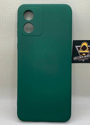 Motorola e13 softtouch silicone противоударный чехол софт тач зеленый