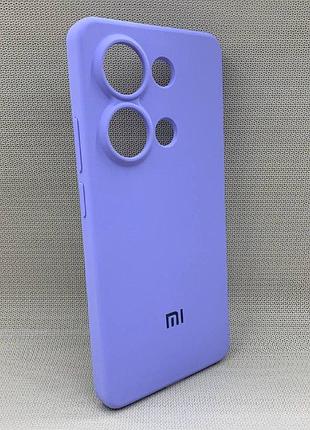 Чехол с логотипом для xiaomi note 13 pro 4g | противоударный | soft touch | сиреневый