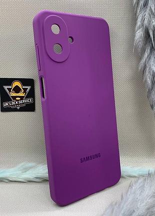 Чехол с логотипом для samsung galaxy a07 | противоударный | soft touch | сливовый
