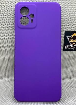 Motorola g13 softtouch silicone протиударний чохол софт тач фіолетовий