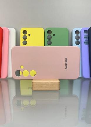 Samsung galaxy s24 plus | противоударный чехол с логотипом | soft touch | пудровый