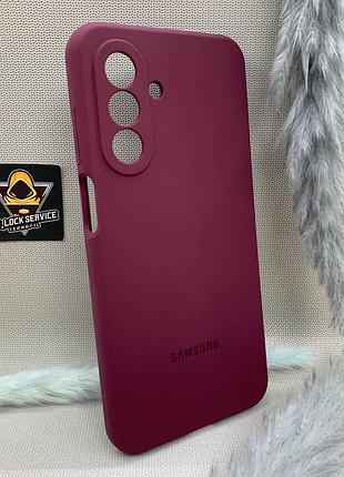 Чехол с логотипом для samsung galaxy a17 | противоударный | soft touch | бордовый