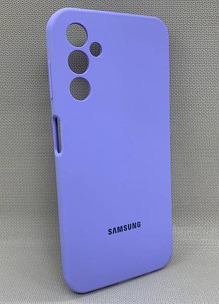 Чехол с логотипом для samsung galaxy a14 противоударный | soft touch | сиреневый