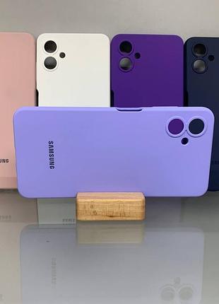 Samsung a06 | протиударний чохол з логотипом | soft touch | бузковий