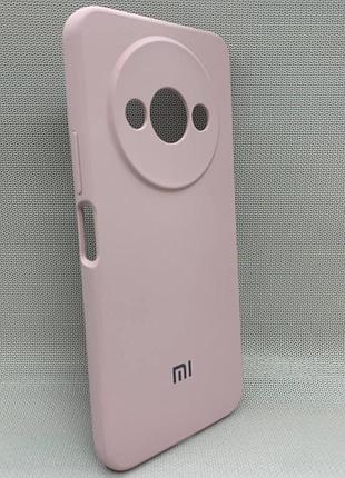 Чехол с логотипом для xiaomi redmi a3 | противоударный | soft touch | пудровый