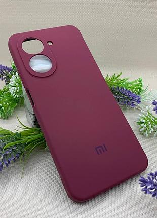 Чехол с логотипом для xiaomi redmi a5 eu | противоударный | soft touch | бордовый