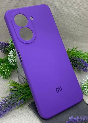 Чехол с логотипом для xiaomi redmi a5 / poco c71 | противоударный | soft touch | фиолетовый