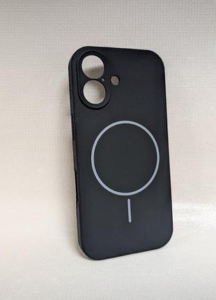 Чехол для iphone 17 / айфон 17, luxury, мягкий, противоударный, софттач, magsafe, черный