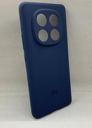 Чехол с логотипом для xiaomi redmi note 14 pro 5g | противоударный | soft touch | синий