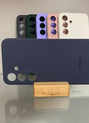 Samsung a54 | противоударный чехол с логотипом | soft touch | синий