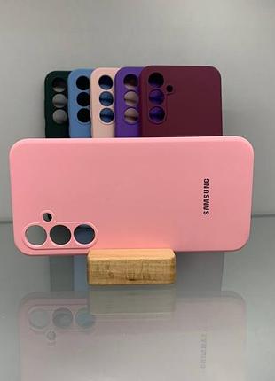 Samsung a35 | противоударный чехол с логотипом | soft touch | розовый