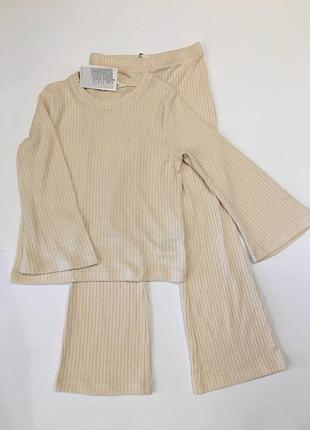 Новый трикотажный костюм h&m 116/122 новий дитячий костюм кофта штани 6-7 лет новий дитячий костюм на дівчинку 116/122