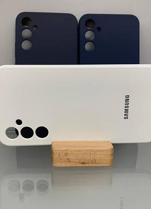 Samsung m35 | противоударный чехол с логотипом | soft touch | белый