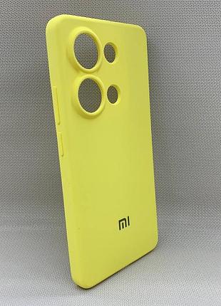 Чохол з логотипом для xiaomi note 13 pro 4g | протиударний | soft touch | жовтий