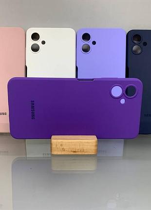 Samsung a06 | противоударный чехол с логотипом | soft touch | фиолетовый