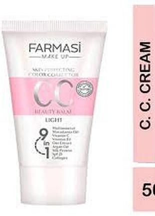 Тонирующий сс-крем 9 в 1, 01 фарфоровый light, make up farmasi, 50 мл
