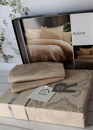 Постельное белье сатин жаккард romeo home евро размер 200 на 220 см axiom