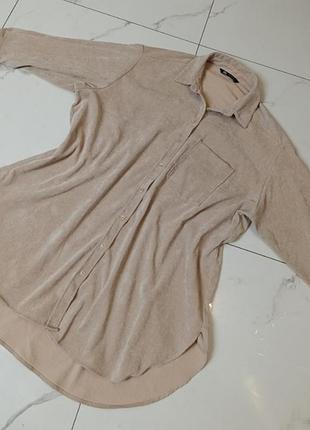Вилветовая рубашка-туника платья-туника zara,xl