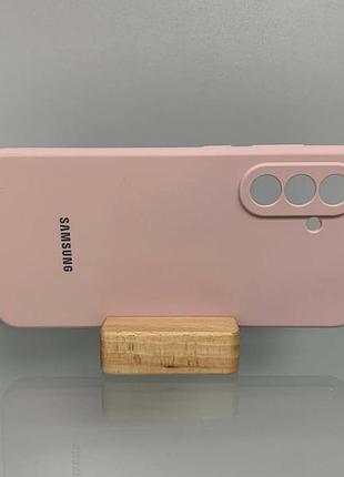 Samsung a36 | противоударный чехол с логотипом | soft touch | пудровый